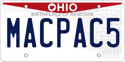 OH license plate MACPAC5