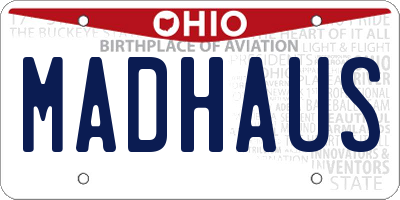 OH license plate MADHAUS