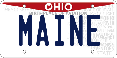 OH license plate MAINE