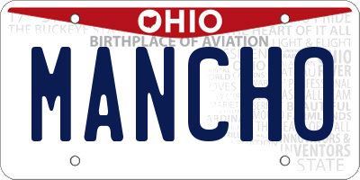 OH license plate MANCHO