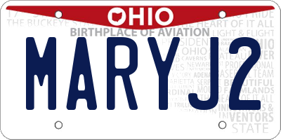 OH license plate MARYJ2