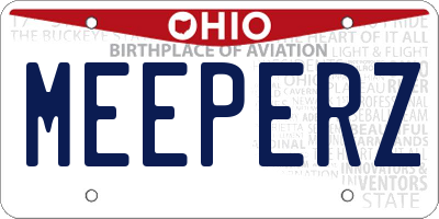 OH license plate MEEPERZ