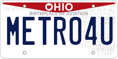 OH license plate METRO4U