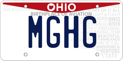OH license plate MGHG
