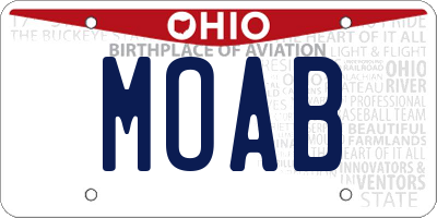 OH license plate MOAB