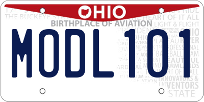 OH license plate MODL101