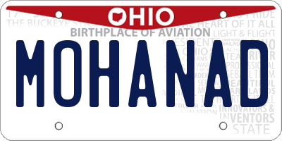 OH license plate MOHANAD