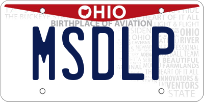 OH license plate MSDLP