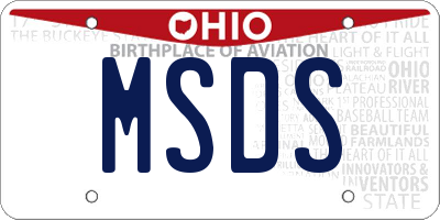 OH license plate MSDS