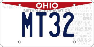 OH license plate MT32