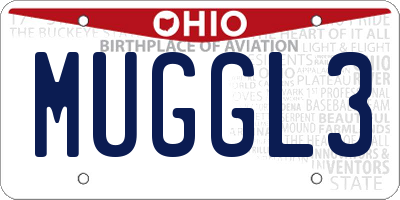 OH license plate MUGGL3