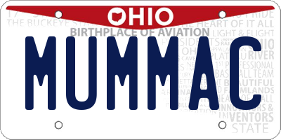 OH license plate MUMMAC