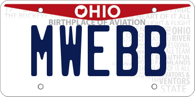 OH license plate MWEBB