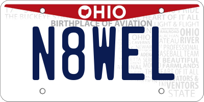 OH license plate N8WEL