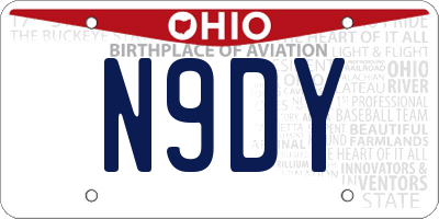OH license plate N9DY