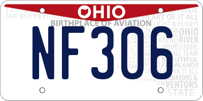 OH license plate NF306