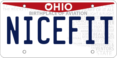 OH license plate NICEFIT