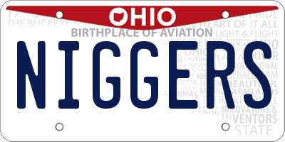 OH license plate NIGGERS