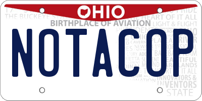 OH license plate NOTACOP