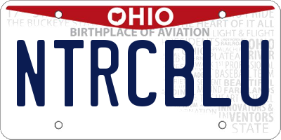 OH license plate NTRCBLU