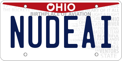 OH license plate NUDEAI