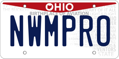 OH license plate NWMPRO
