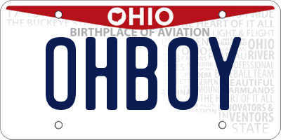 OH license plate OHBOY