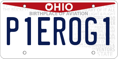 OH license plate P1EROG1