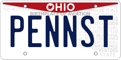 OH license plate PENNST