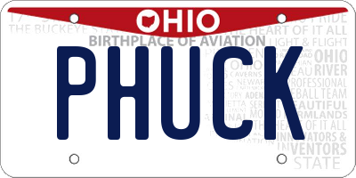 OH license plate PHUCK