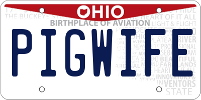 OH license plate PIGWIFE