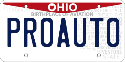 OH license plate PR0AUT0