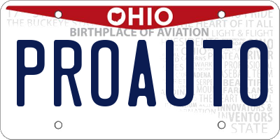OH license plate PROAUTO