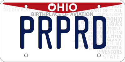 OH license plate PRPRD