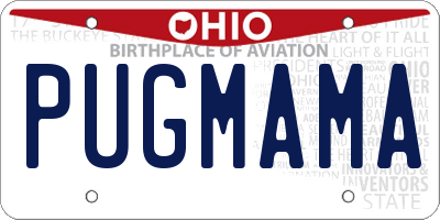OH license plate PUGMAMA