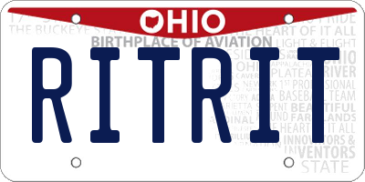 OH license plate RITRIT