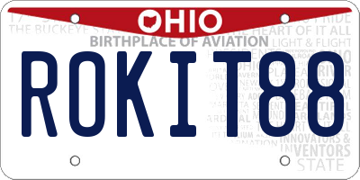 OH license plate ROKIT88