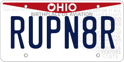 OH license plate RUPN8R