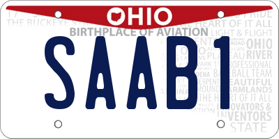 OH license plate SAAB1