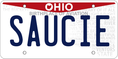 OH license plate SAUCIE