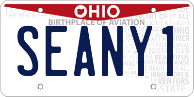 OH license plate SEANY1