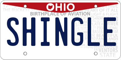 OH license plate SHINGLE