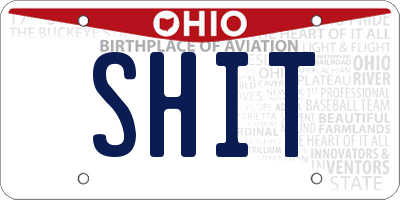 OH license plate SHIT