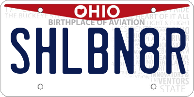 OH license plate SHLBN8R