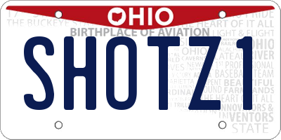 OH license plate SHOTZ1