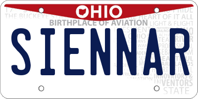 OH license plate SIENNAR