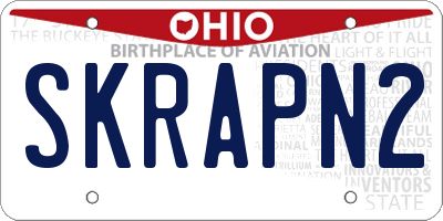 OH license plate SKRAPN2