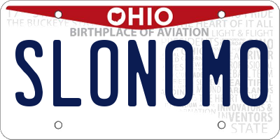 OH license plate SLONOMO