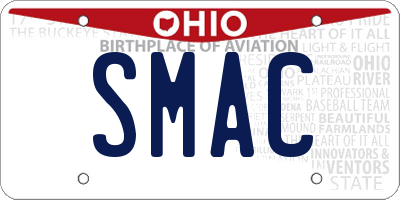 OH license plate SMAC