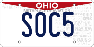 OH license plate SOC5